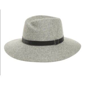Rag & Bone Zoe Wool Fedora In Gray Sz S New